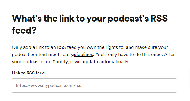 añadir podcast a spotify