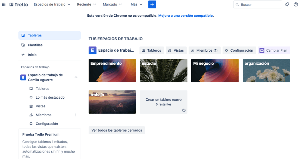 gestión proyecto con trello